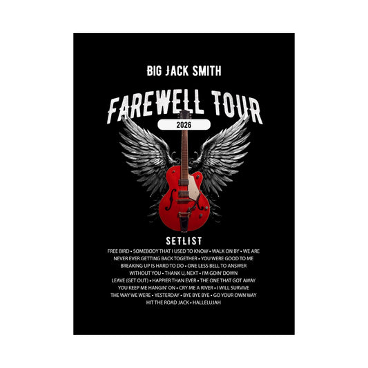 Personalized Retirement FAREWELL TOUR Poster, Funny Music-themed Retirement Gift, Matte Vertical Posters AnywherePOD