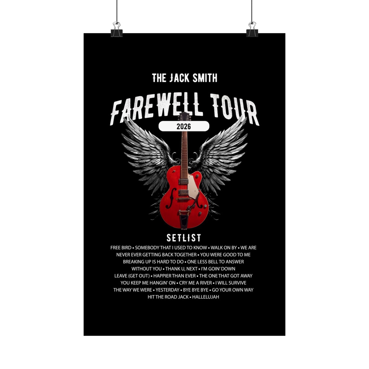 Personalized Retirement FAREWELL TOUR Poster, Funny Music-themed Retirement Gift, Matte Vertical Posters AnywherePOD