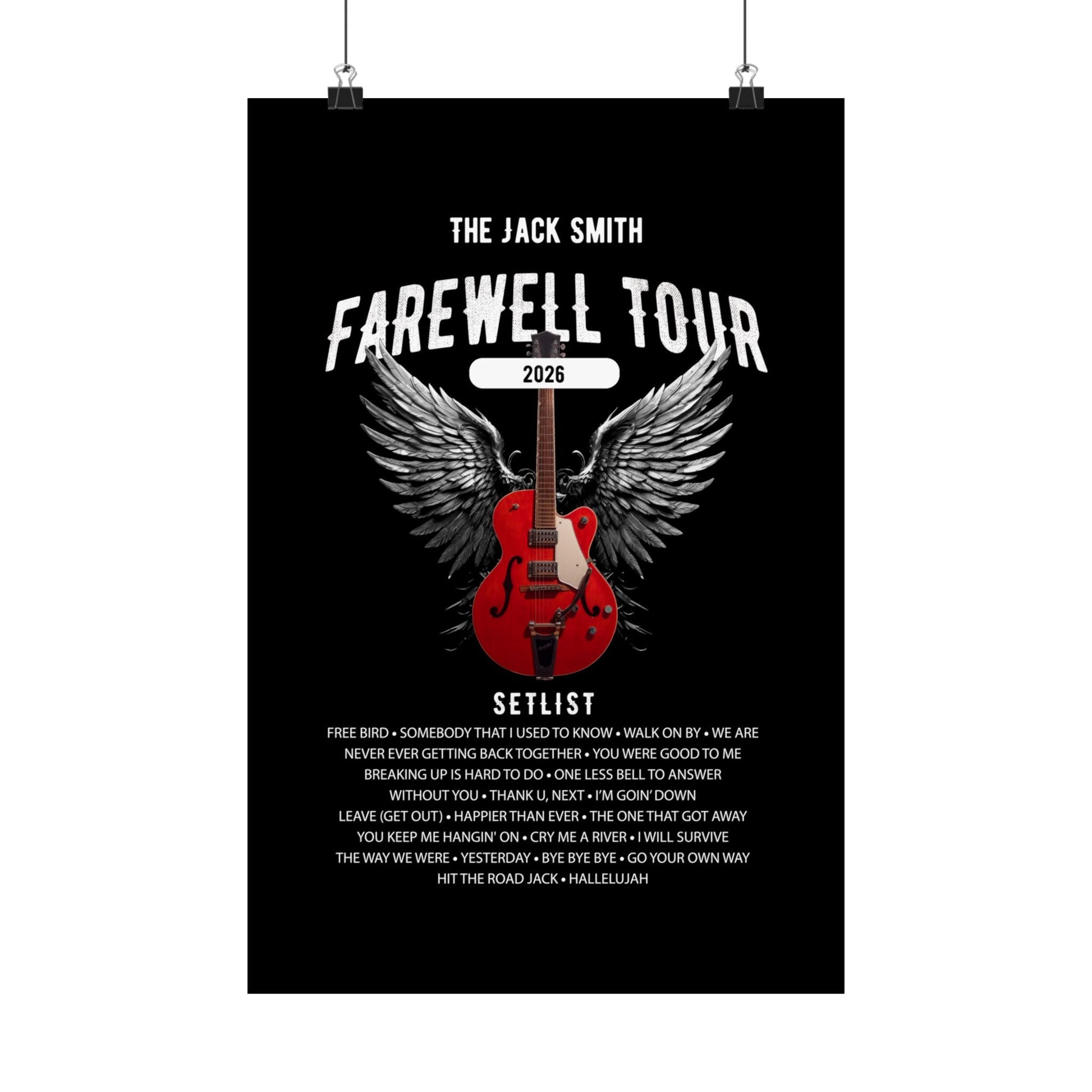 Personalized Retirement FAREWELL TOUR Poster, Funny Music-themed Retirement Gift, Matte Vertical Posters AnywherePOD
