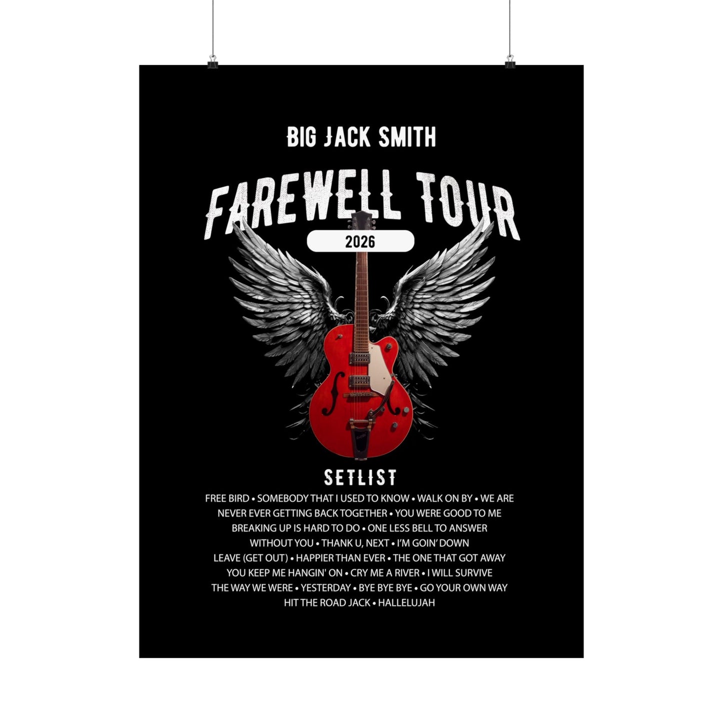 Personalized Retirement FAREWELL TOUR Poster, Funny Music-themed Retirement Gift, Matte Vertical Posters AnywherePOD