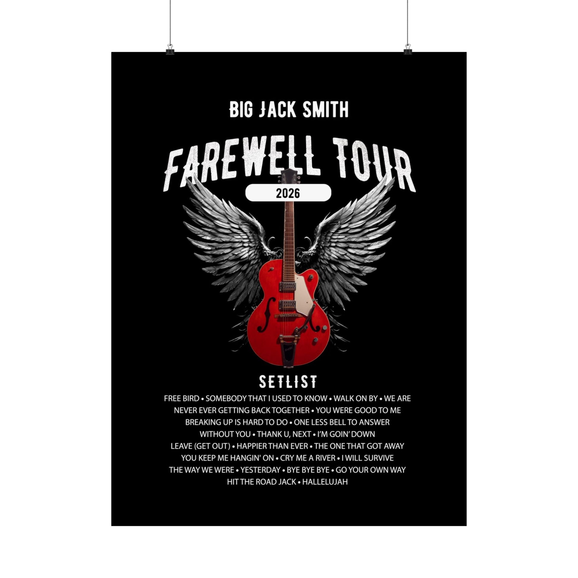 Personalized Retirement FAREWELL TOUR Poster, Funny Music-themed Retirement Gift, Matte Vertical Posters AnywherePOD