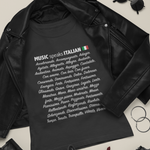 MUSIC Speaks ITALIAN  Unisex Heavy Cotton Gildan 5000 Tee, many colors, musical notation terms listed alphabetically