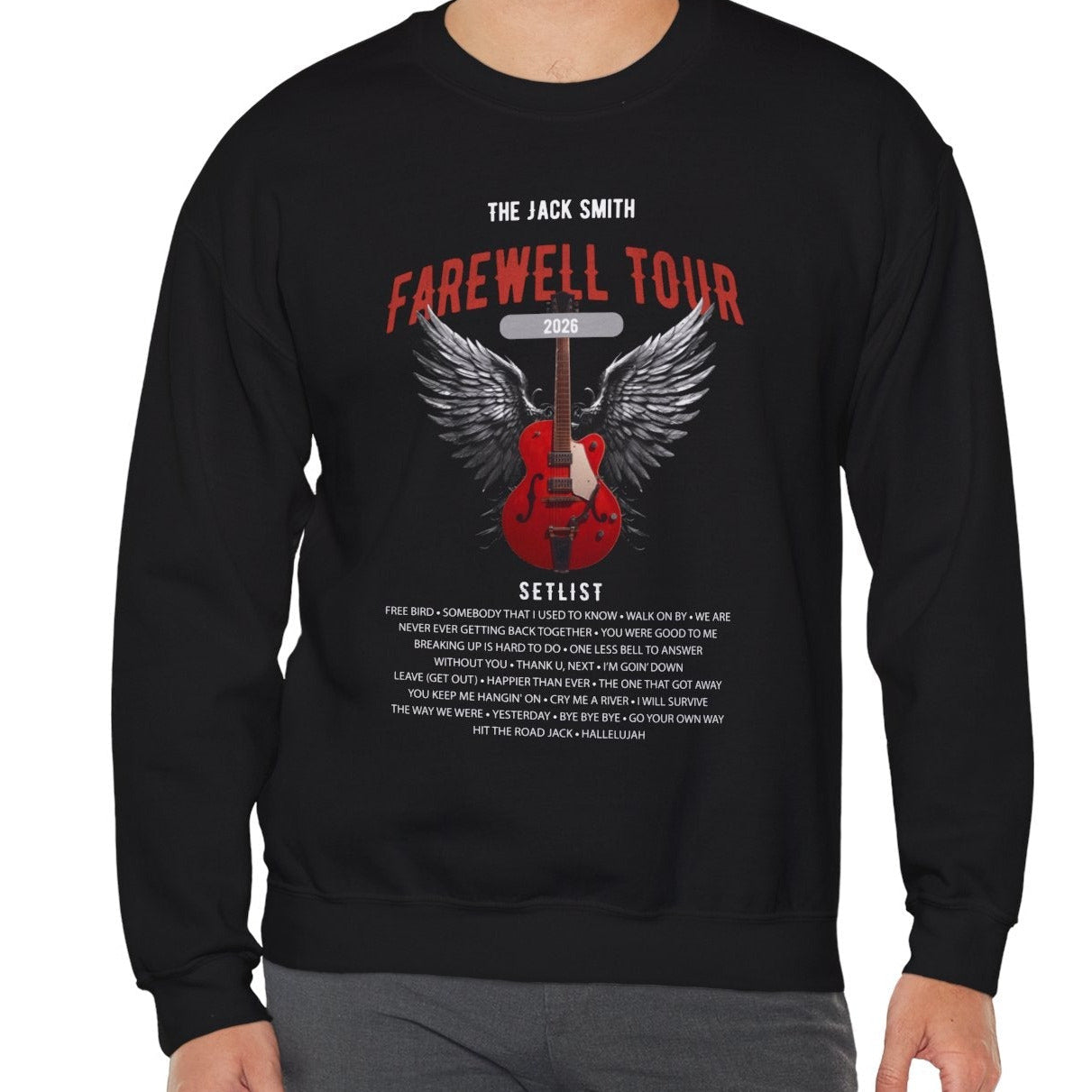 Personalized Retirement Sweatshirt, FAREWELL TOUR, Funny Music-themed Music Fan Retiree Gift AnywherePOD