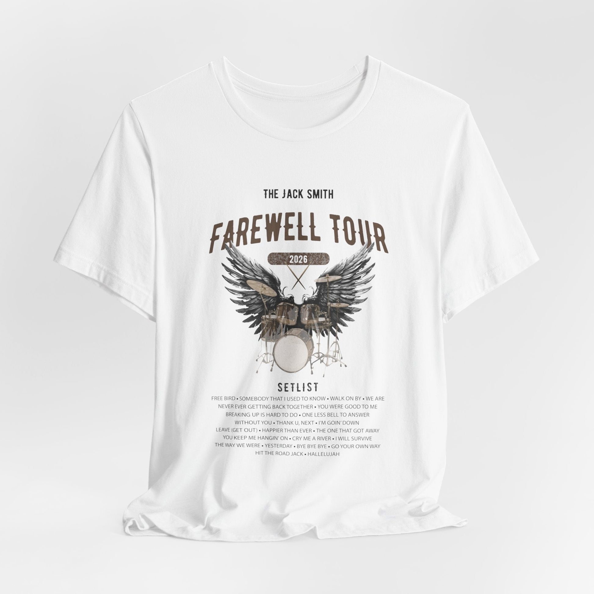 Personalized Retirement FAREWELL TOUR T-Shirt, Drummer-themed, Music Fan Gift, Funny Custom Shirt for Retiree AnywherePOD