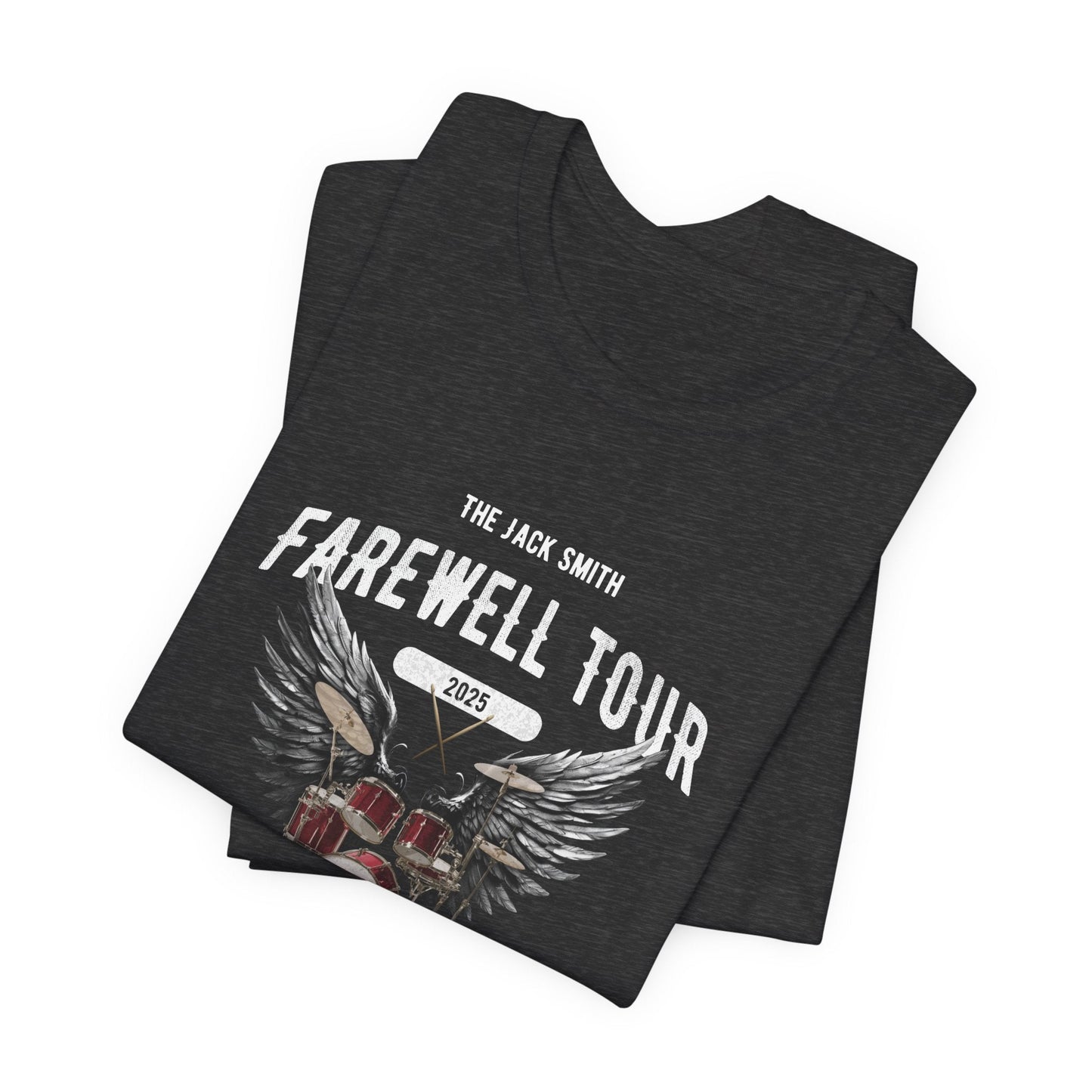 Personalized Retirement FAREWELL TOUR T-Shirt, RED Drum kit, Music Fan Gift, Funny Custom Shirt for Retiree AnywherePOD