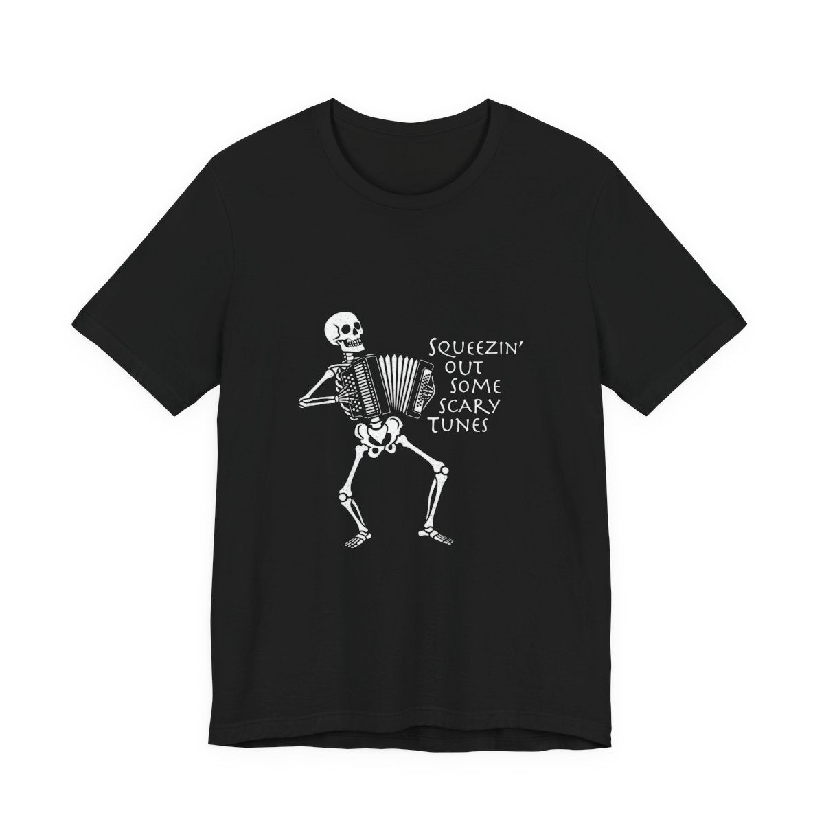 Skeleton Accordion Shirt, Halloween Tee, Funny Skeleton Music Shirt, Spooky Graphic Tee, Gift for Fans