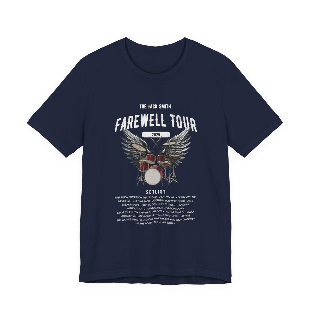 Personalized Retirement FAREWELL TOUR T-Shirt, RED Drum kit, Music Fan Gift, Funny Custom Shirt for Retiree AnywherePOD