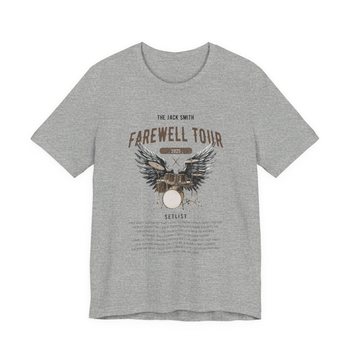 Personalized Retirement FAREWELL TOUR T-Shirt, Drummer-themed, Music Fan Gift, Funny Custom Shirt for Retiree AnywherePOD
