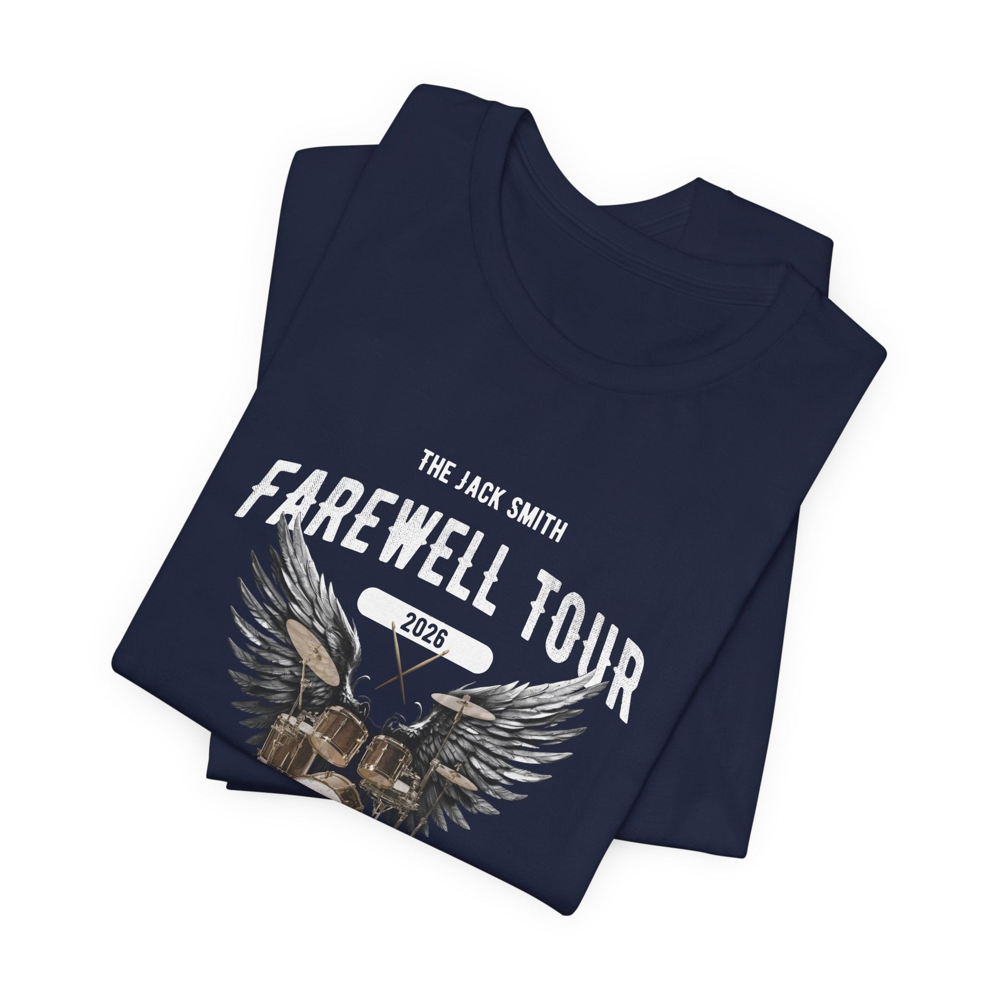 Personalized Retirement FAREWELL TOUR T-Shirt, Drummer-themed, Music Fan Gift, Funny Custom Shirt for Retiree AnywherePOD