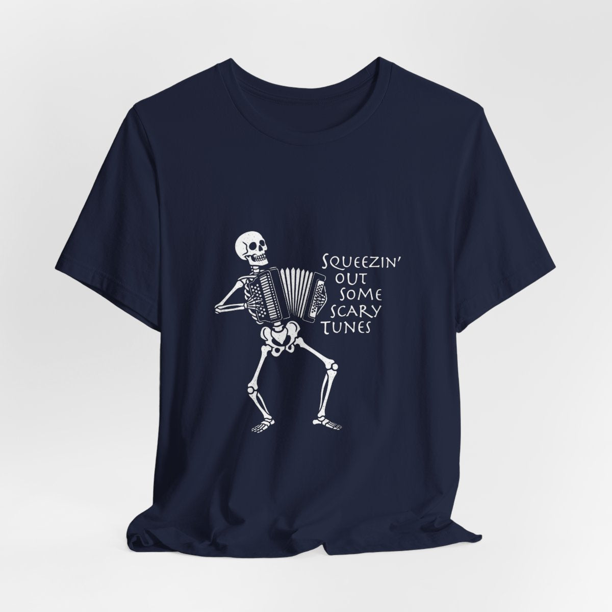 Skeleton Accordion Shirt, Halloween Tee, Funny Skeleton Music Shirt, Spooky Graphic Tee, Gift for Fans