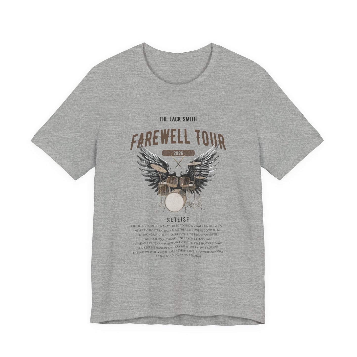 Personalized Retirement FAREWELL TOUR T-Shirt, Drummer-themed, Music Fan Gift, Funny Custom Shirt for Retiree AnywherePOD