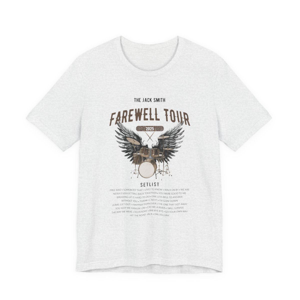 Personalized Retirement FAREWELL TOUR T-Shirt, Drummer-themed, Music Fan Gift, Funny Custom Shirt for Retiree AnywherePOD