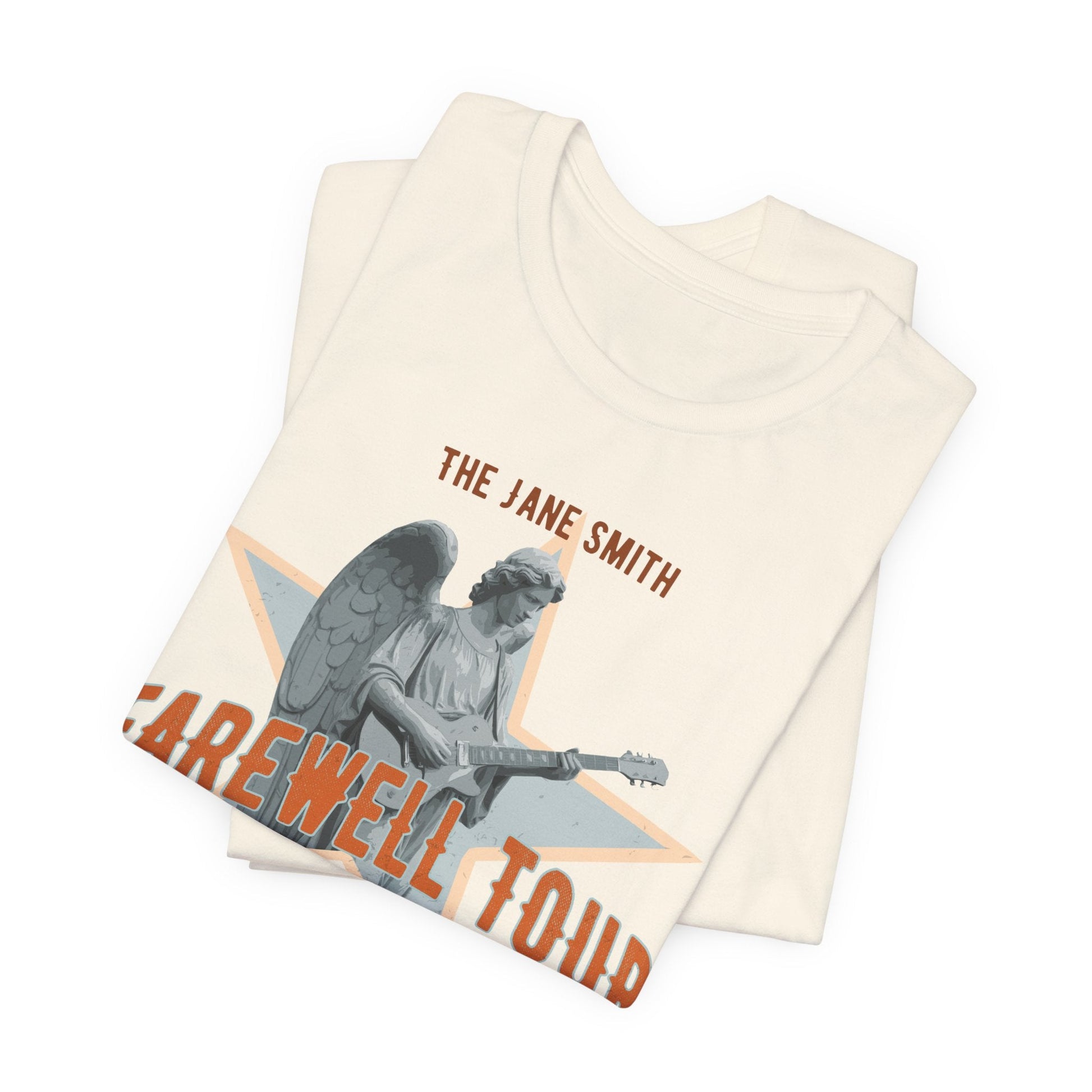 Personalized Retirement FAREWELL TOUR T-Shirt, Angel Rock Star Design Music-themed Retirement Gift for Music Fan, Custom Shirt for Retiree AnywherePOD