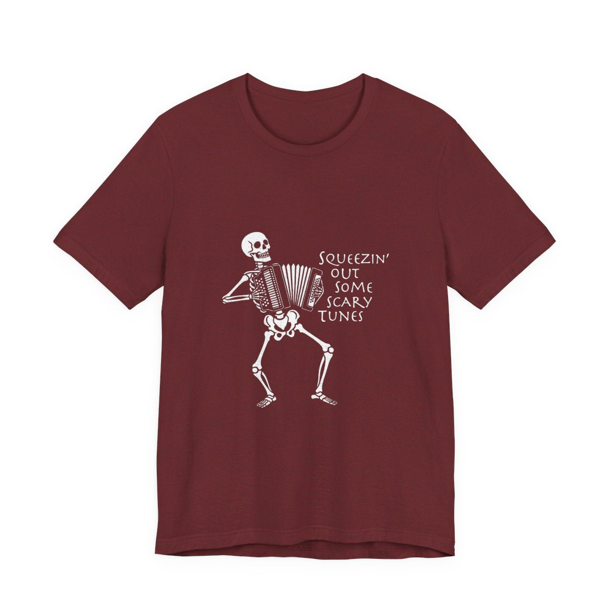 Skeleton Accordion Shirt, Halloween Tee, Funny Skeleton Music Shirt, Spooky Graphic Tee, Gift for Fans