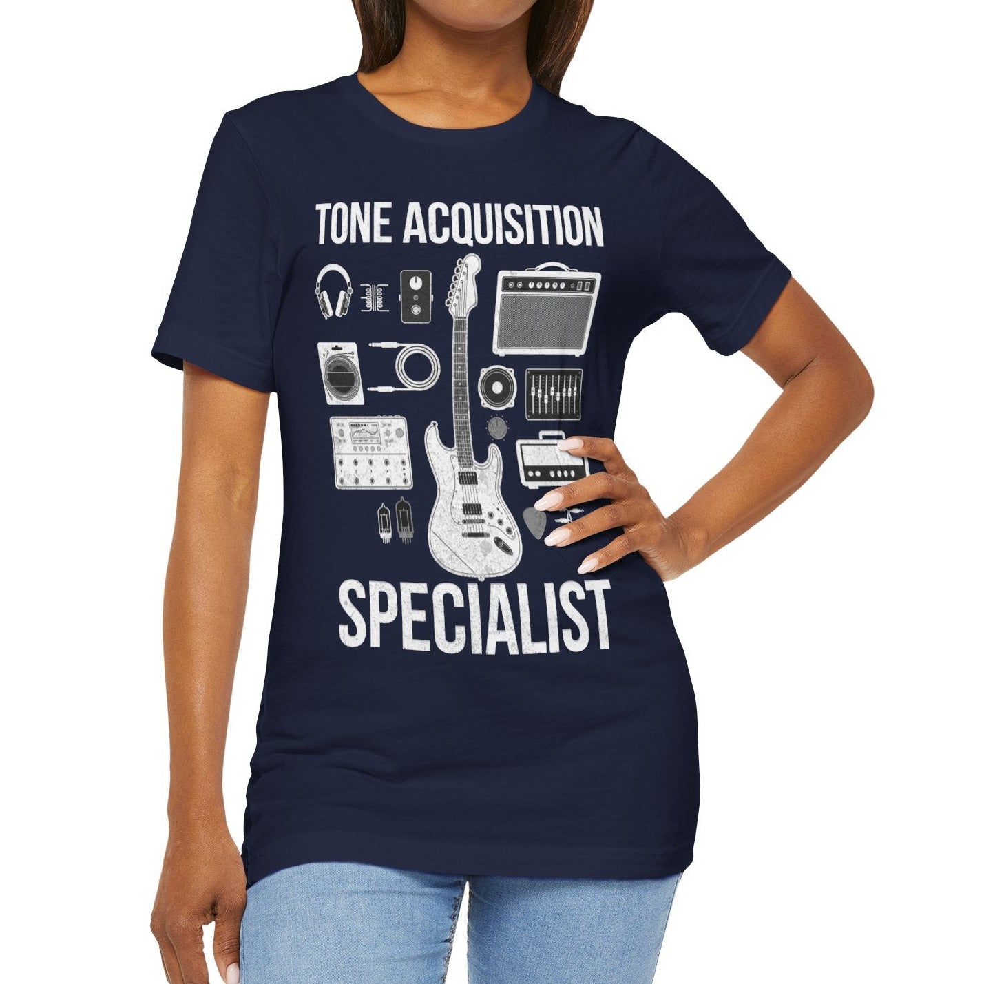 Tone Acquisition Specialist T-Shirt, Musician Gear Head Gift Tee, Guitarist Present, Instrument Lover Top, AnywherePOD