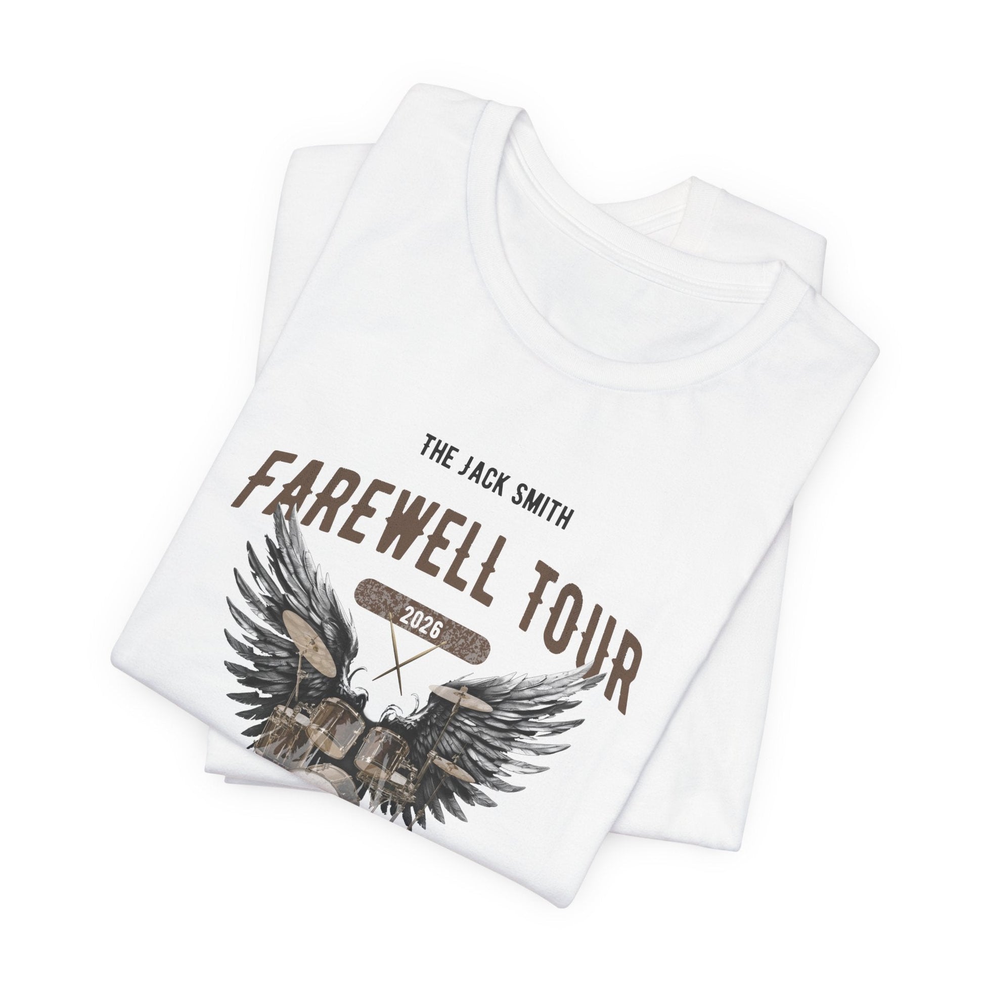Personalized Retirement FAREWELL TOUR T-Shirt, Drummer-themed, Music Fan Gift, Funny Custom Shirt for Retiree AnywherePOD