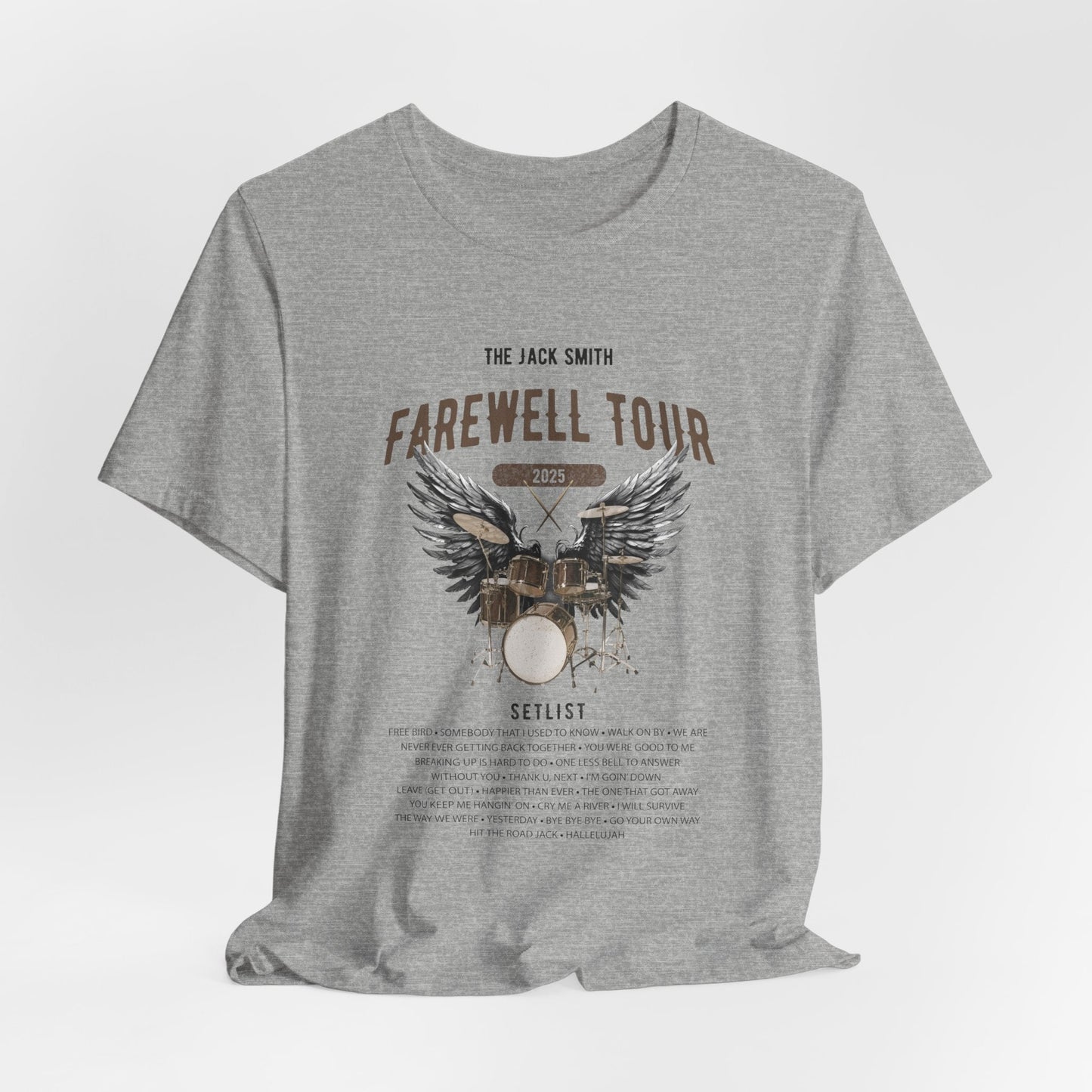 Personalized Retirement FAREWELL TOUR T-Shirt, Drummer-themed, Music Fan Gift, Funny Custom Shirt for Retiree AnywherePOD