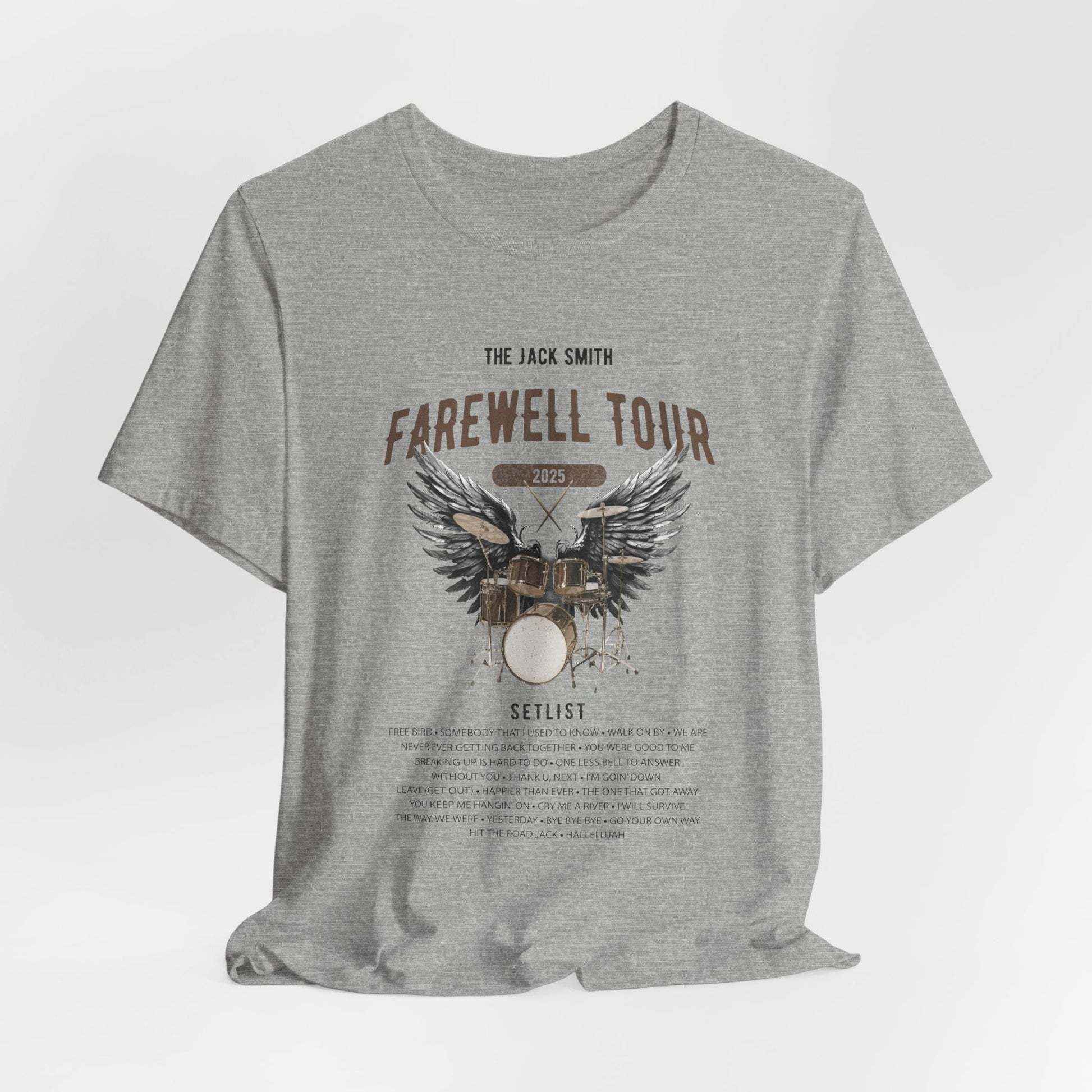 Personalized Retirement FAREWELL TOUR T-Shirt, Drummer-themed, Music Fan Gift, Funny Custom Shirt for Retiree AnywherePOD