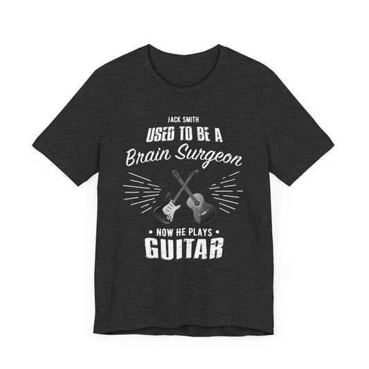 Personalized Retirement USED TO BE A- T-Shirt, Premium guitar-themed Retirement Gift for Music Fan, Customized for Guitar Player, Funny Tee