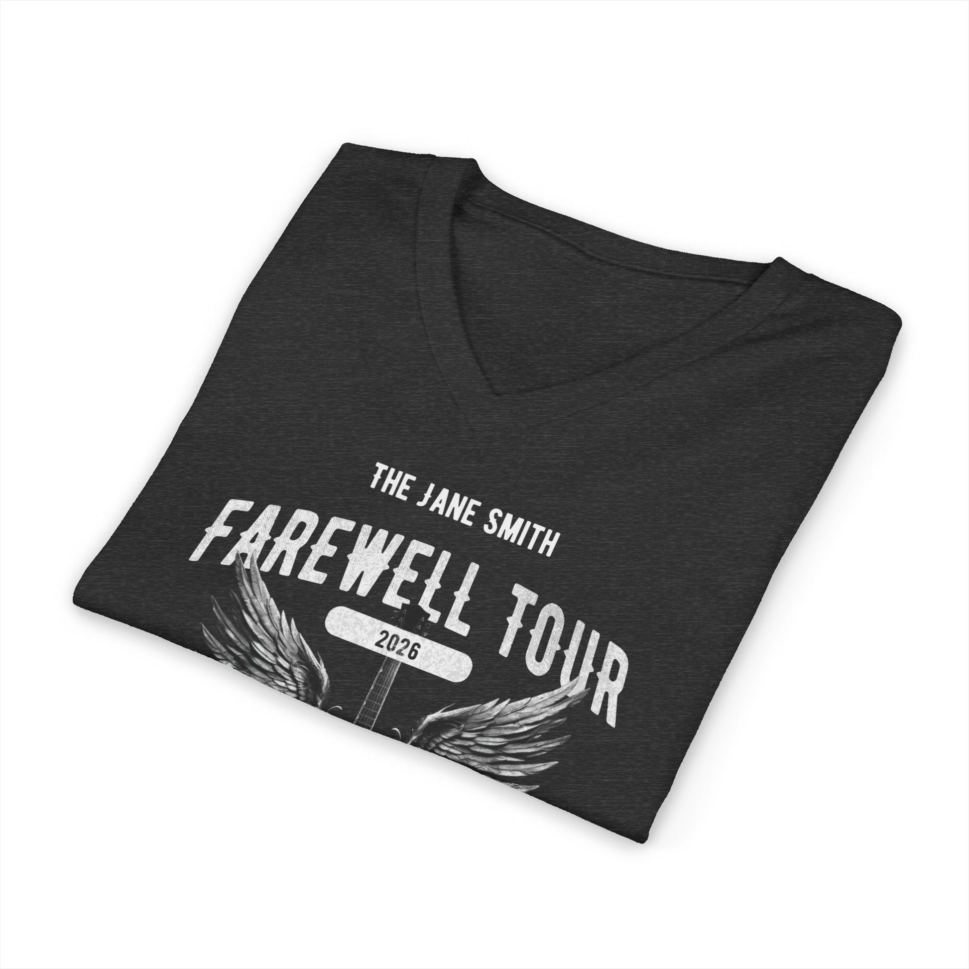 V-Neck Farewell Tour Retirement T-Shirt, Personalized Rock Fan Retiree Gift, Funny Short Sleeve Tee AnywherePOD