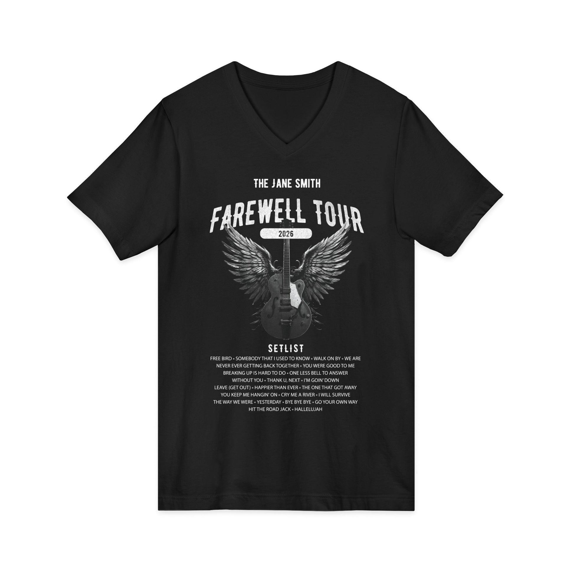 V-Neck Farewell Tour Retirement T-Shirt, Personalized Rock Fan Retiree Gift, Funny Short Sleeve Tee AnywherePOD