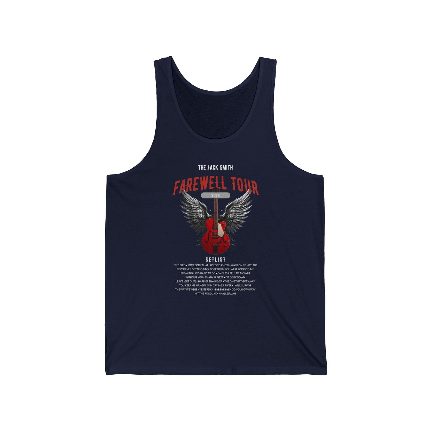 Retirement Farewell Tour Personalized Tank Top, Retiree Gift for Rock Fan Teachers, Coworkers, Spouses and Family Members AnywherePOD