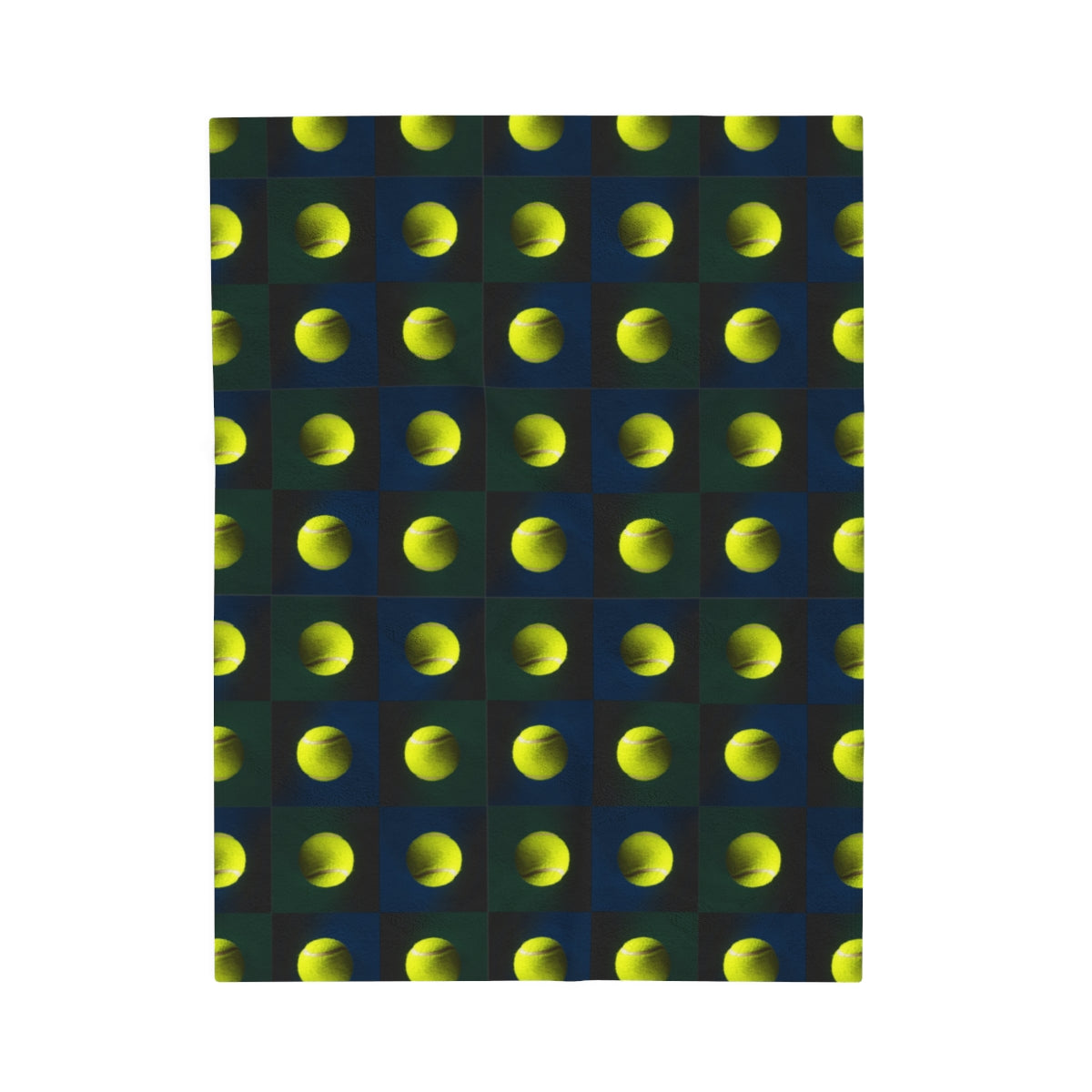 Plush TENNIS Blanket, Tennis Player Gift, Tennis Ball Pattern on Velveteen blanket in 3 sizes